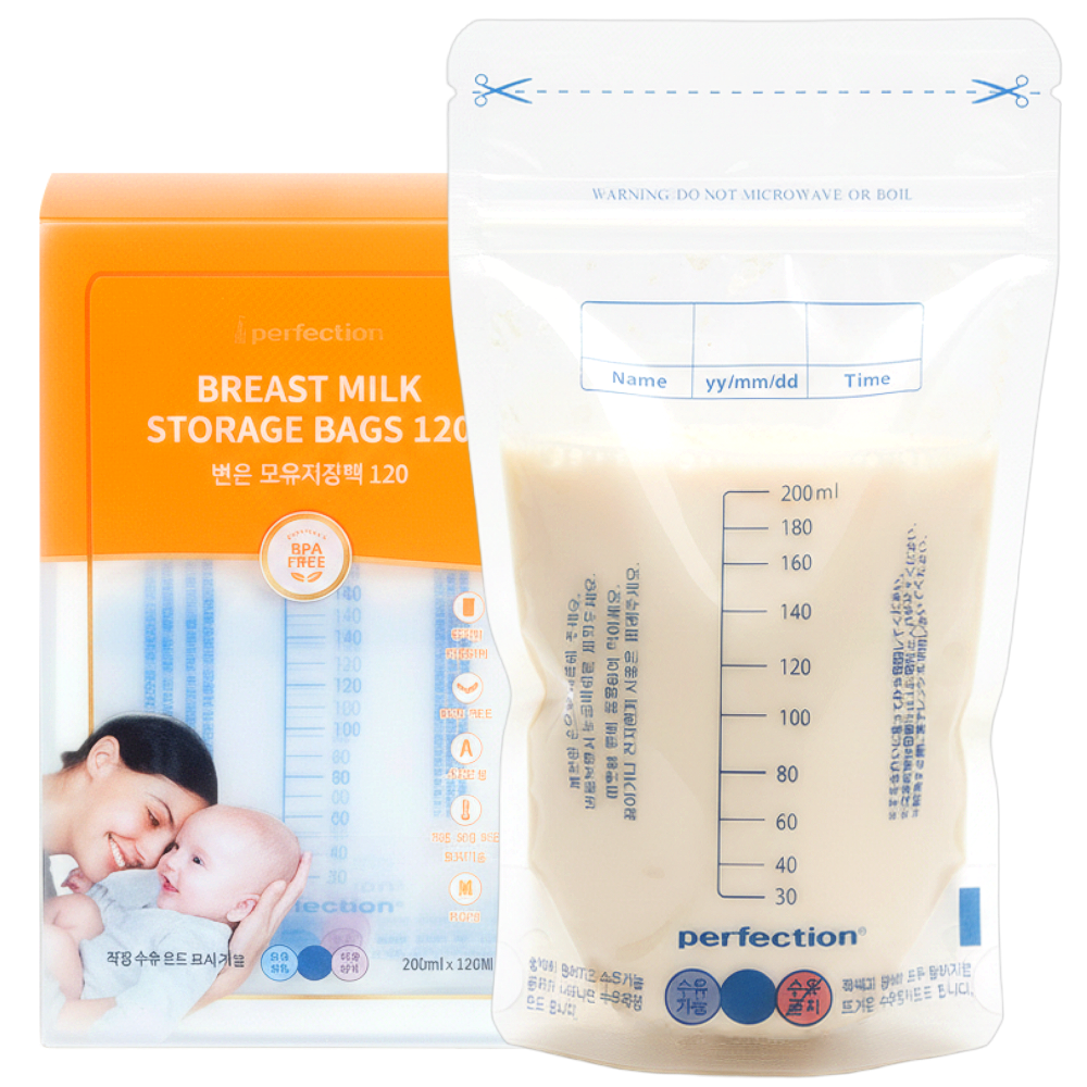 퍼펙션 국내 제조 변온 모유저장팩 200ml, 120매, 1개 10,800원