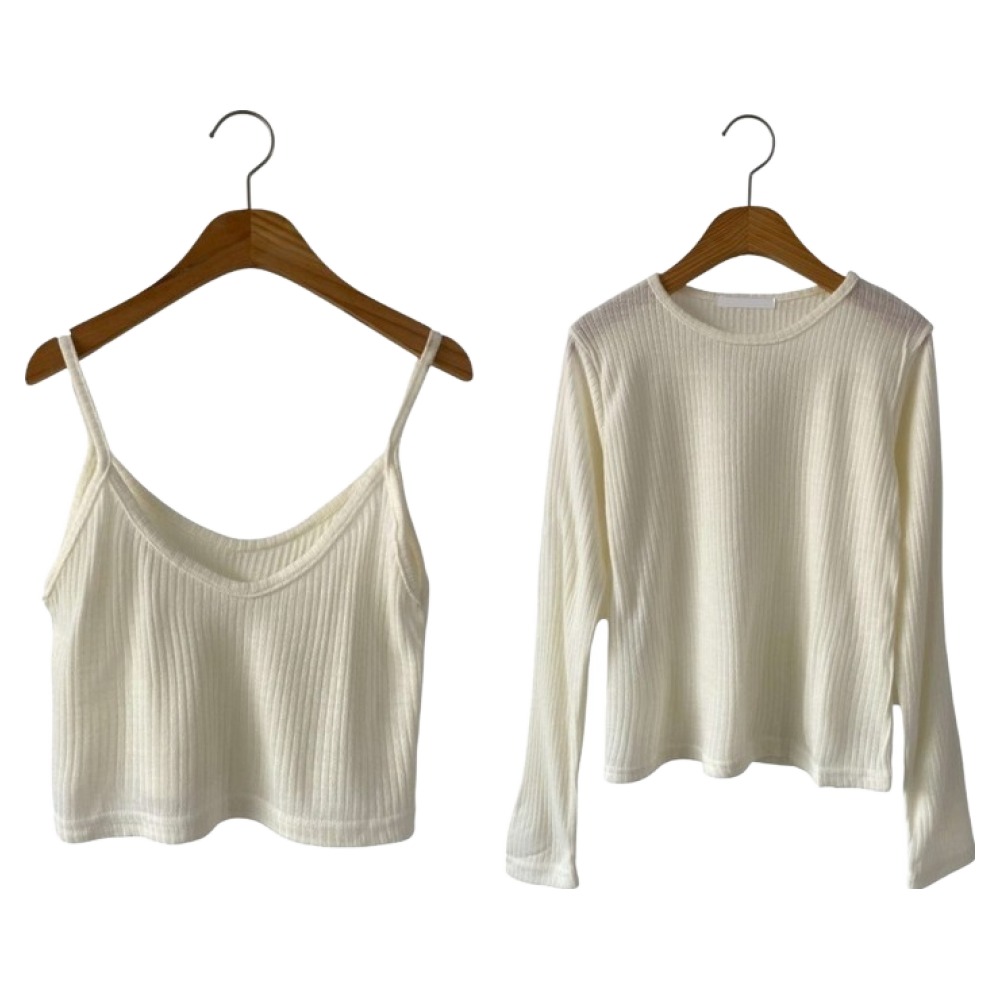 시크블랙 여성용 소라눈 골지 레이어드 뷔스티에 긴팔 니트 cpnt5977k57 20,700원