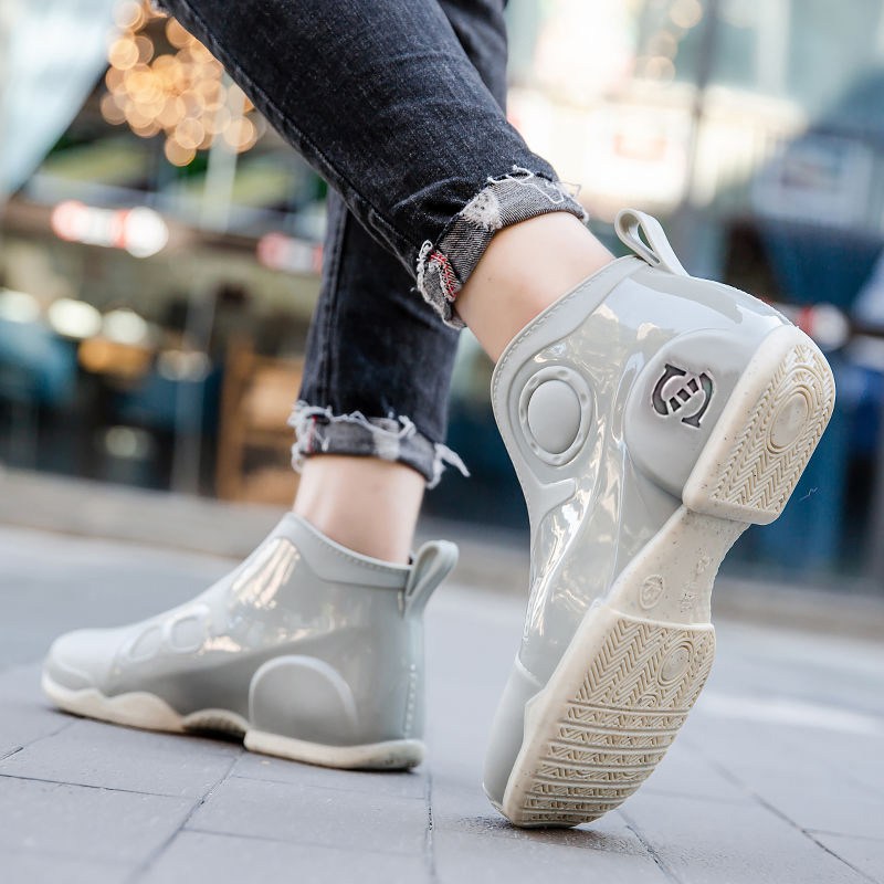 TIMEPURE 남성용 패션 숏 레인부츠 요리사/낚시/작업용 미끄럼방지 내마모 평저 고무신 4,900원