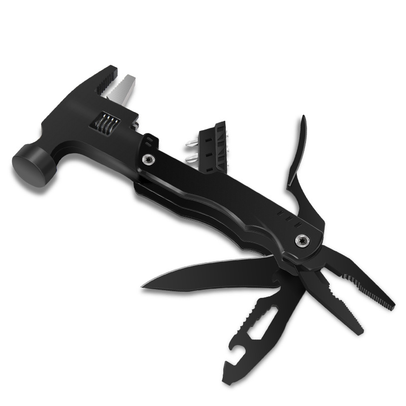 디와이툴즈 다용도 맥가이버 멀티툴 망치 / 14in1 캠핑툴 나이프 펜치 드라이버 포함 / 비상탈출 겸용 다기능 공구, 1개 24,900원