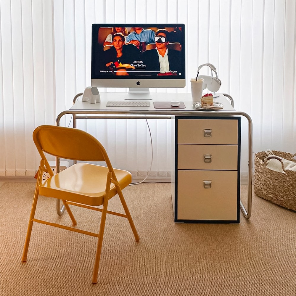 오그레 컬러 폴딩 체어, 옐로우, 1개 55,000원