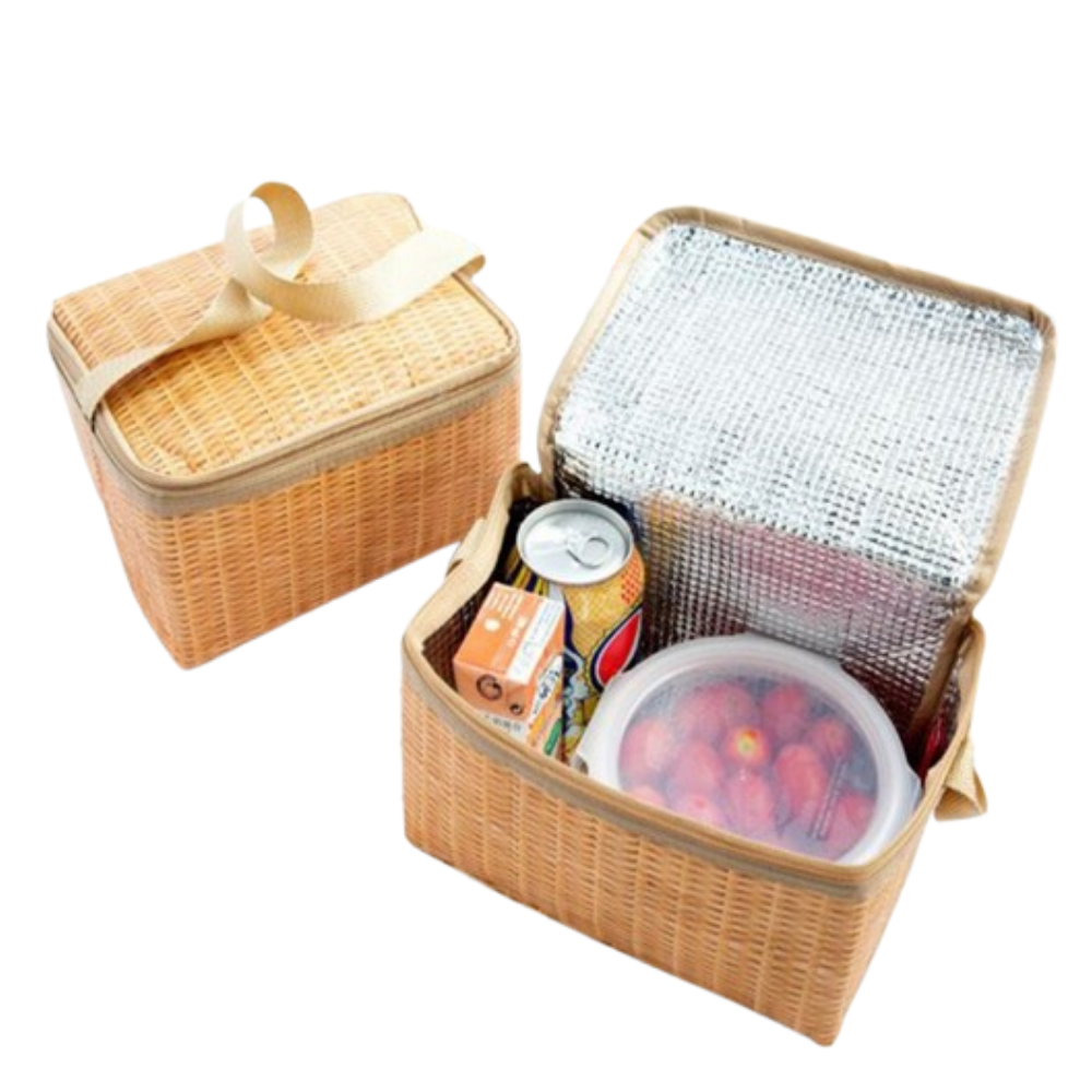 등나무 무늬 피크닉 직장인 점심 도시락 보냉백 가방, 1개, 브라운 8,900원