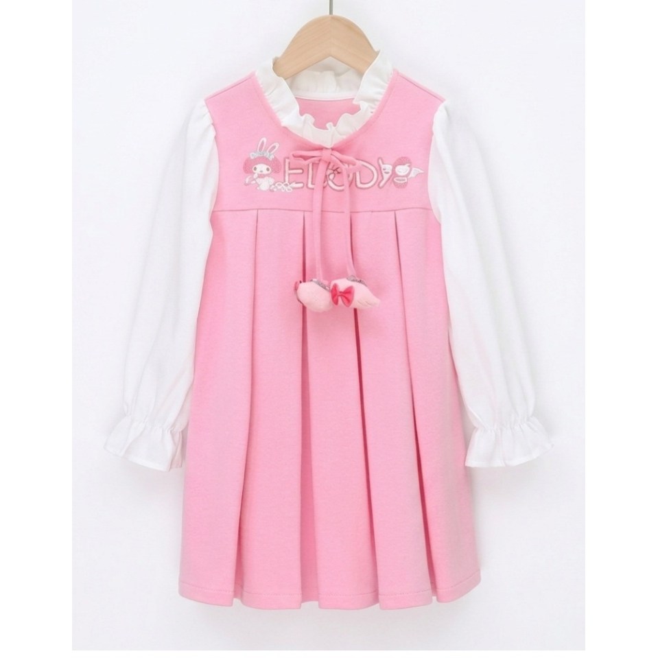 산리오 쿠로미 긴팔 큰주름 원피스 공주드레스 산리오 캐릭터 긴팔원피스 드레스 일상복 쿠로미 드레스(국내당일발송) 35,500원