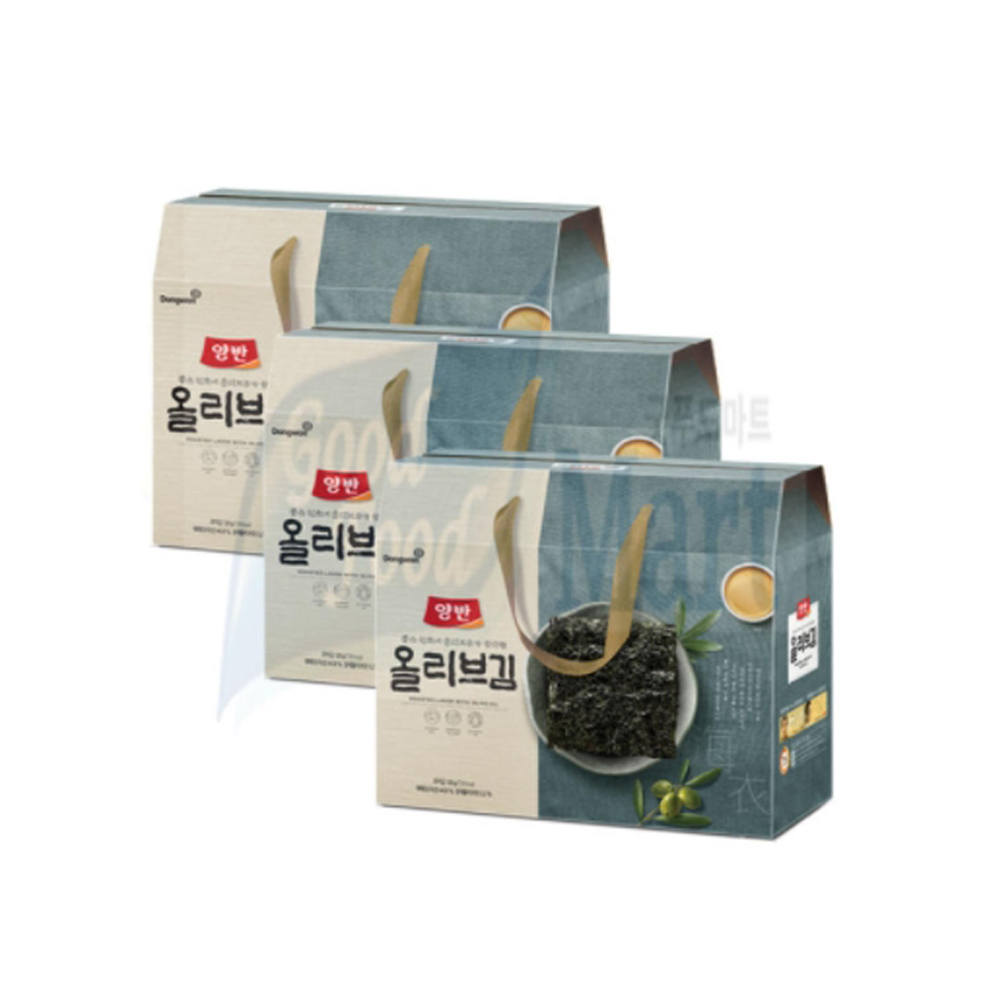 양반김 선물세트 올리브김 (3세트) 무료배송, 1세트 32,600원
