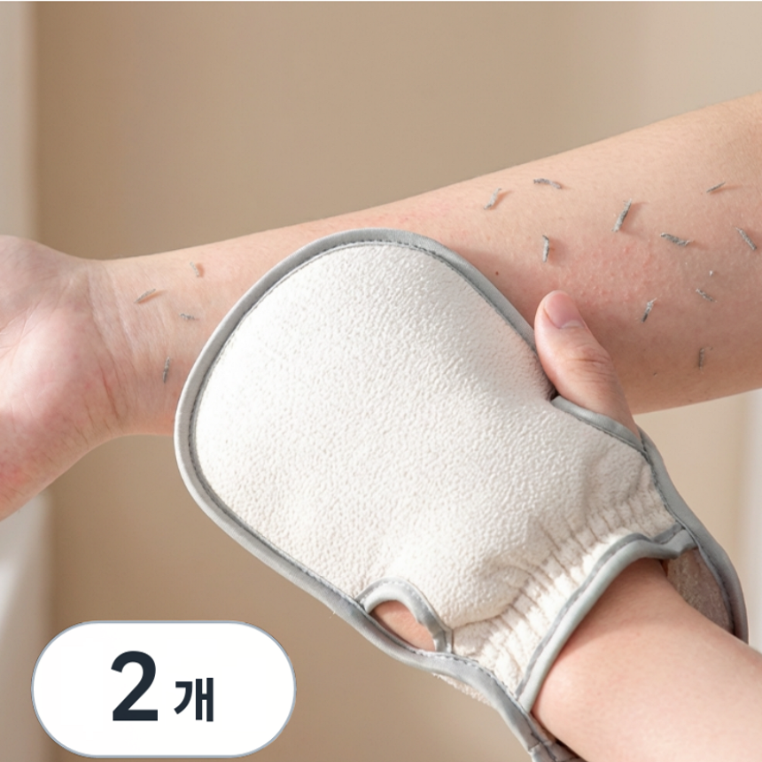 아크배라 부드러운 저자극 때밀이 샤워 장갑, 1세트, 2개입, 화이트 8,000원