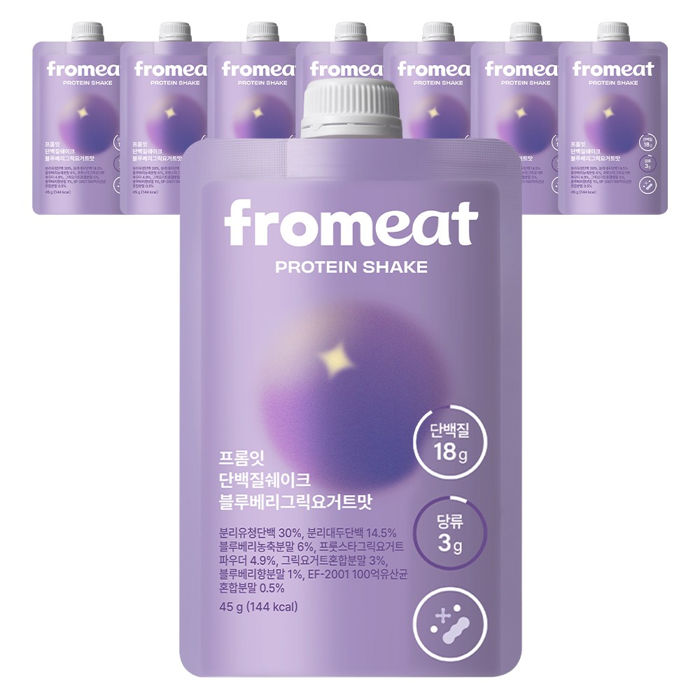 속세맛 다이어트 프롬잇 단백질 쉐이크 블루베리그릭요거트맛 파우치 식사대용, 14개, 45g 59,400원
