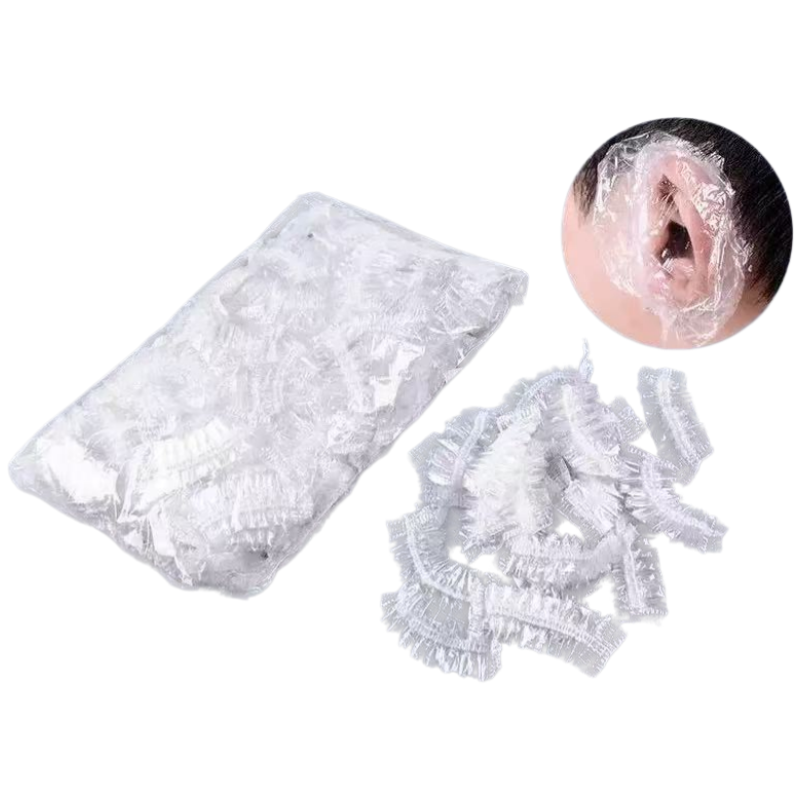 일회용 염색 귀덮개 이어캡 세트 미용실 셀프염색 귀보호 비닐캡, 2000개, 투명 12,800원