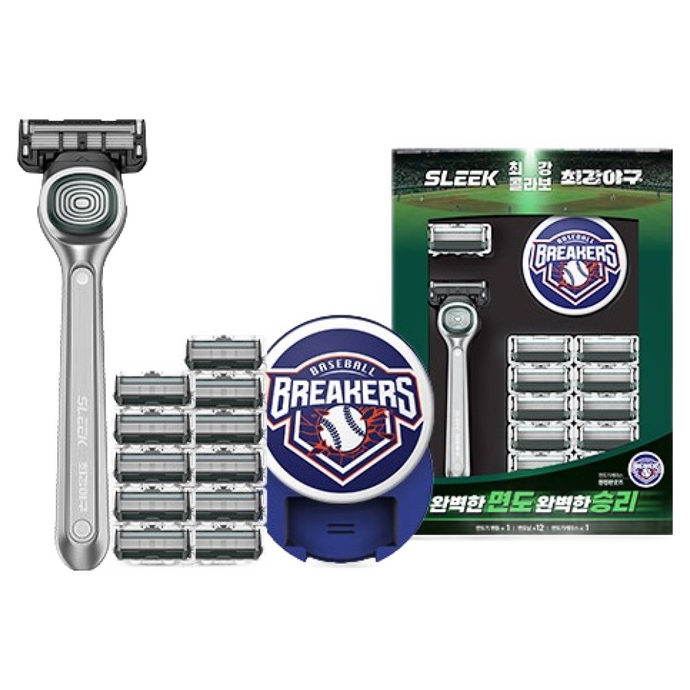 도루코 슬릭 모션 최강야구 콜라보 세트, 1세트, 면도기 핸들 + 면도날 11p + 면도기 헤드케이스 53,500원