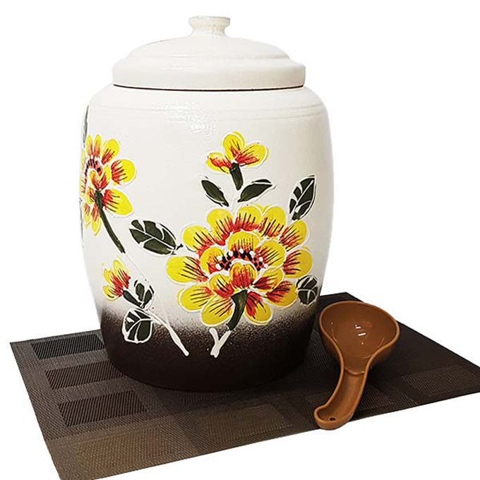 파울러스 여주 황토 쌀항아리 10kg + 쌀바가지 세트 42,000원