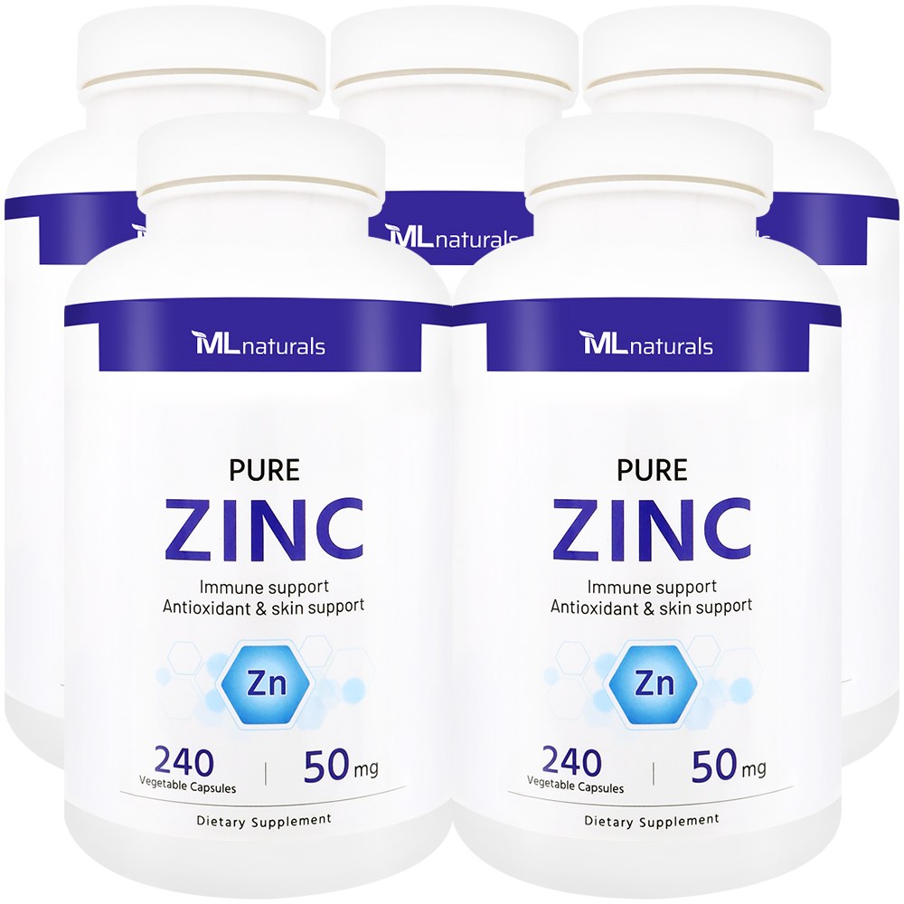 [미국번개배송] 착한명품 마이라이프 내추럴스 징크 아연 50 mg 240정 5병 69,300원