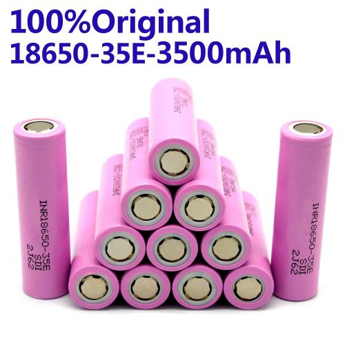 18650 충전식 리튬 이온 배터리, INR18650 35E, 3500mAh 18650 배터리, 3500mAh, 25A 방전, 3.7v, 정품, 무료 배송 100% 20,850원