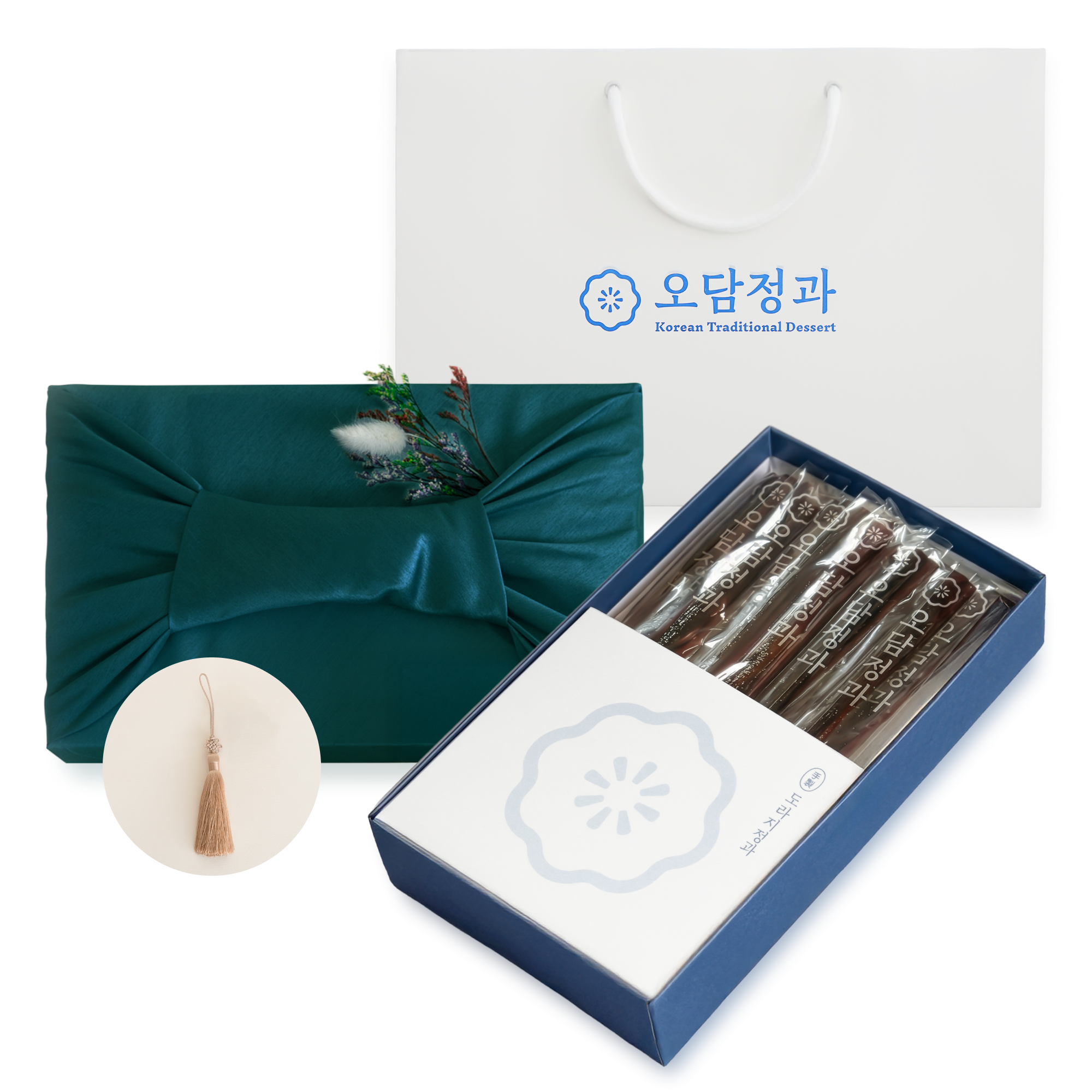 도라지정과 한과 선물세트(고급보자기+노리개포함) 오담정과 상견례 답례품 부모님선물 58,500원