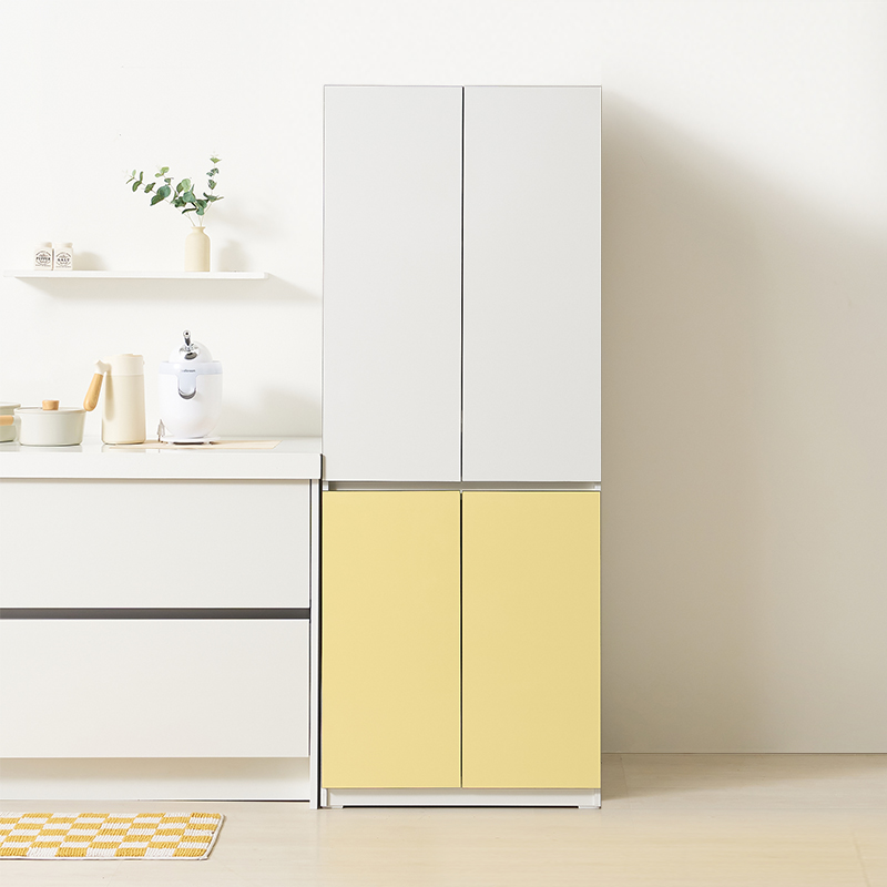 애니스 홈카페수납장 냉장고형 키큰장 주방 수납장 틈새장 비스포크 팬트리장 도어수납장 700_옐로우, 옐로우 211,000원