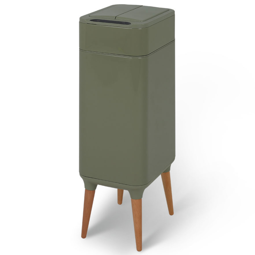 [독일브랜드] 스마트센서 양문형 모던 휴지통 20L / 스텐바디 봉투고정 탈부착다리, 올리브그린 84,900원