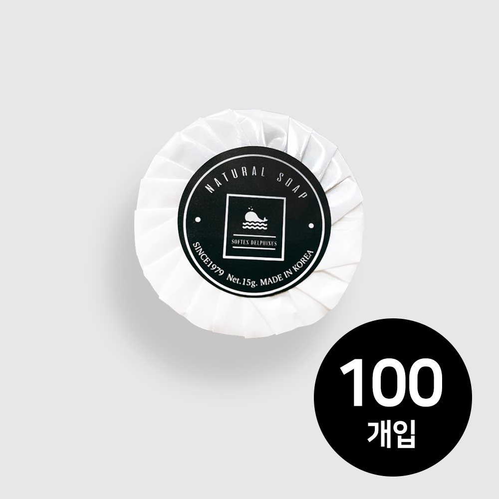 디케이무역 프리미엄 (국산)일회용 원형비누 15g(개별포장) 호텔비품 여행용, 15g, 100개 12,900원
