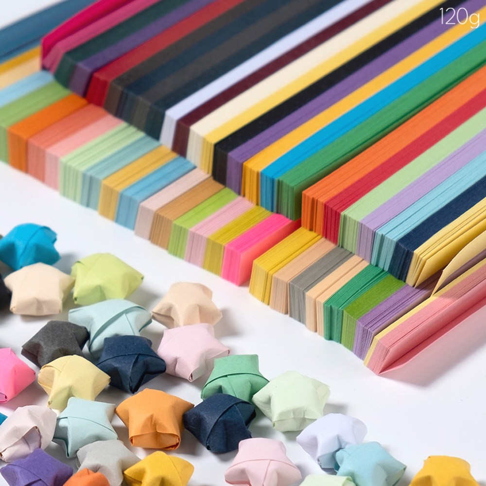 star starred 더 쉬운 큰 별 접기 도톰한(120g) 50컬러 색지 [1.5cm(폭)*30cm(길이)], 750매 11,000원