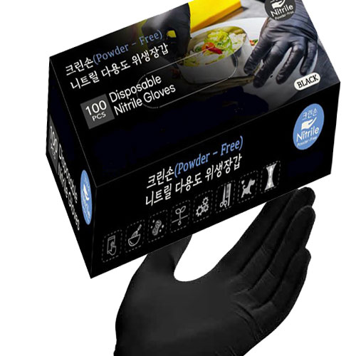 크린손 니트릴 장갑 검정 100매 ( S ), 100개, S, 블랙 7,990원