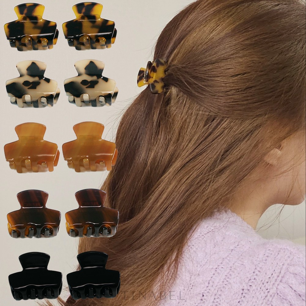 티나벨 호피 마블 미니 헤어집게핀 2개 1세트 8,800원