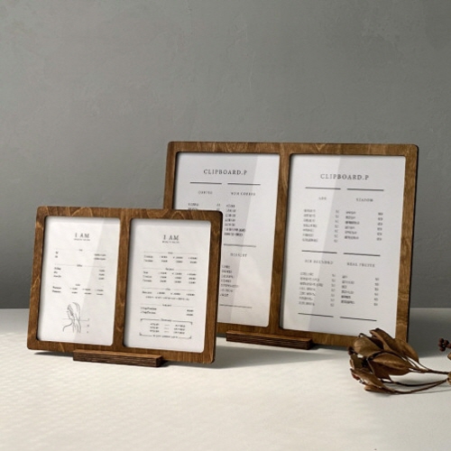 클립보드프로젝트랩 더블 우드메뉴판 스탠딩 프레임 메뉴판 케이스 카페메뉴판 더블A5 더블A4 51,870원