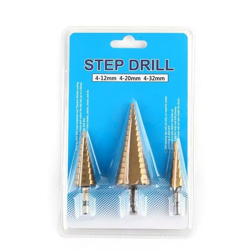 육각 핸들 고속강 스텝 드릴 3종 세트, 1개 8,900원