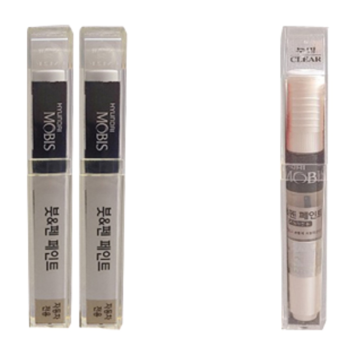 순정품 현대 싼타페DM더프라임 PW6 화이트크리스탈(2개가 한세트) 붓펜 + 투명붓펜 자동차 도색 차량용 카페인트, 1개 33,000원