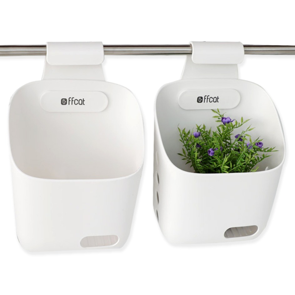 ffcat 메가스토어 욕실 걸이형 물빠짐 바구니 정리 바스켓, 화이트, 2개 8,700원