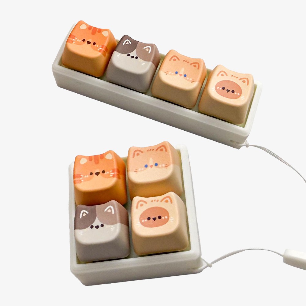 민타 고양이 키캡키링 4구 키보드 클리커 키링 11,000원