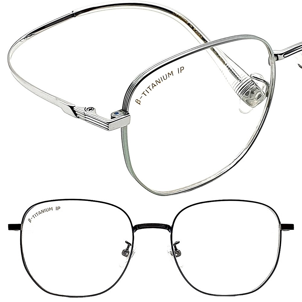 [당일발송] EYES ONE ALL 티타늄 안경테 사각 스퀘어 메탈 은테 금테 가벼운 남자 여자 편안한 안경 53,000원