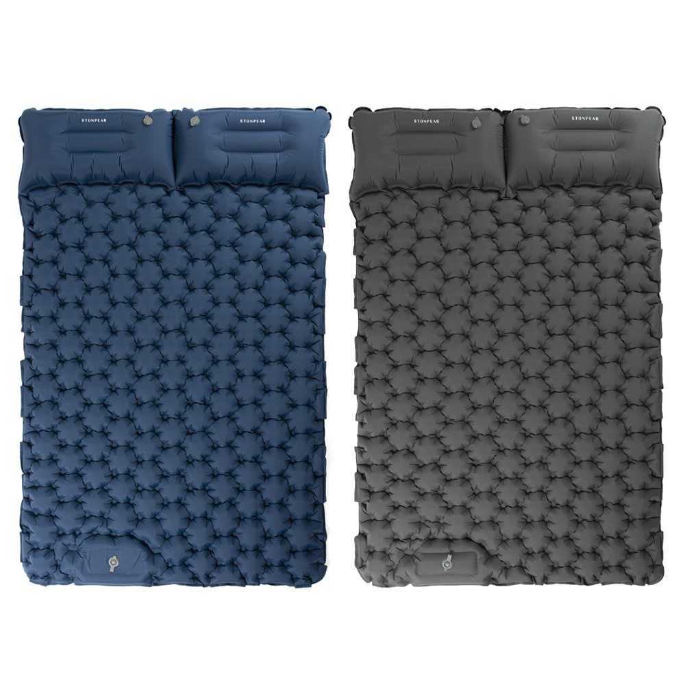 2인용 캠핑 에어매트 발펌프 자충 차박 백패킹 휴대용, 네이비블루 ARM130NB 33,900원