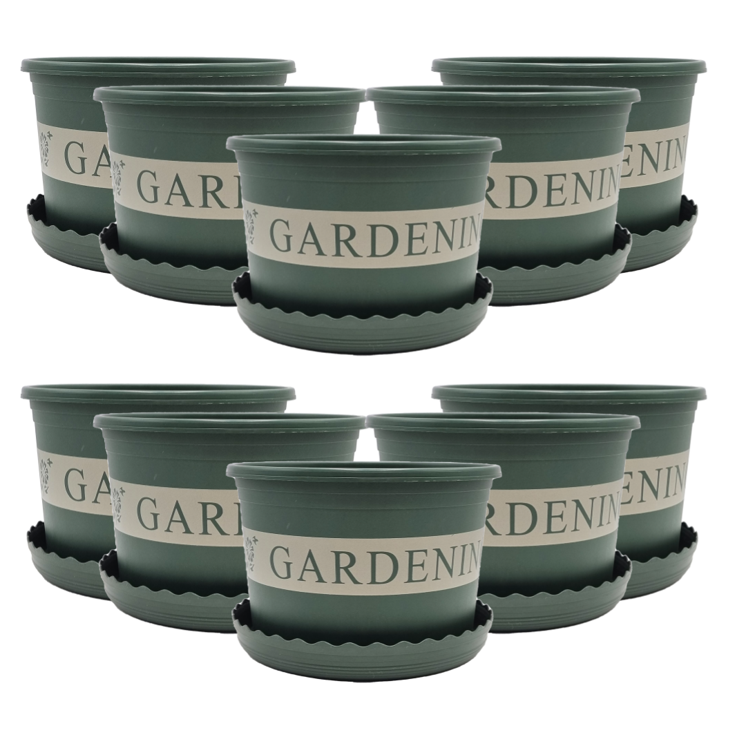 가든잇 가드닝 플라스틱 화분 낮은형 10개세트 (받침포함) 16,500원