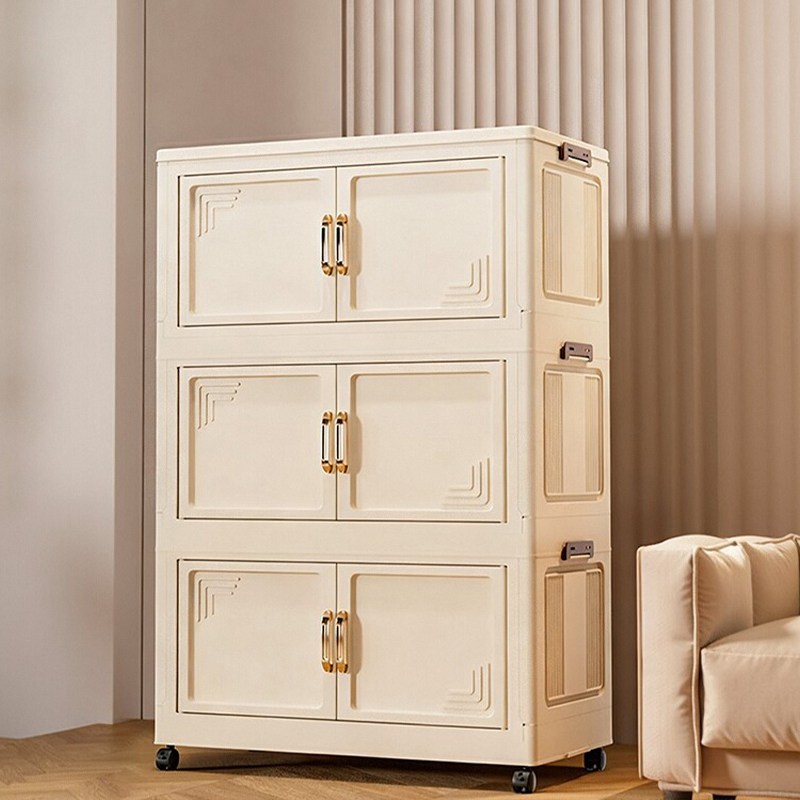 Frokom 접이식 폴딩 리빙박스 다용도 이동식 수납함 홈정리 대용량, 화이트 33,490원