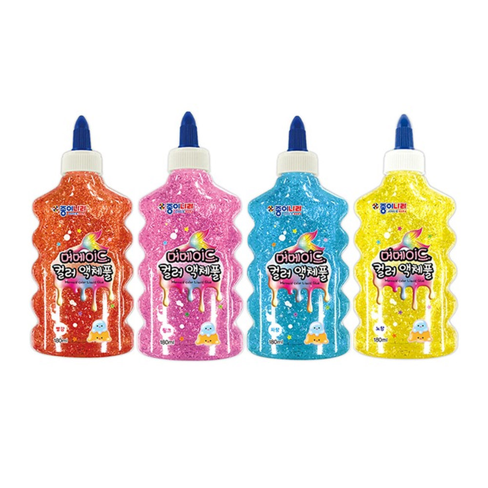 종이나라 머메이드컬러 액체 풀 180ml 반짝반짝, 파랑, 1개 860원