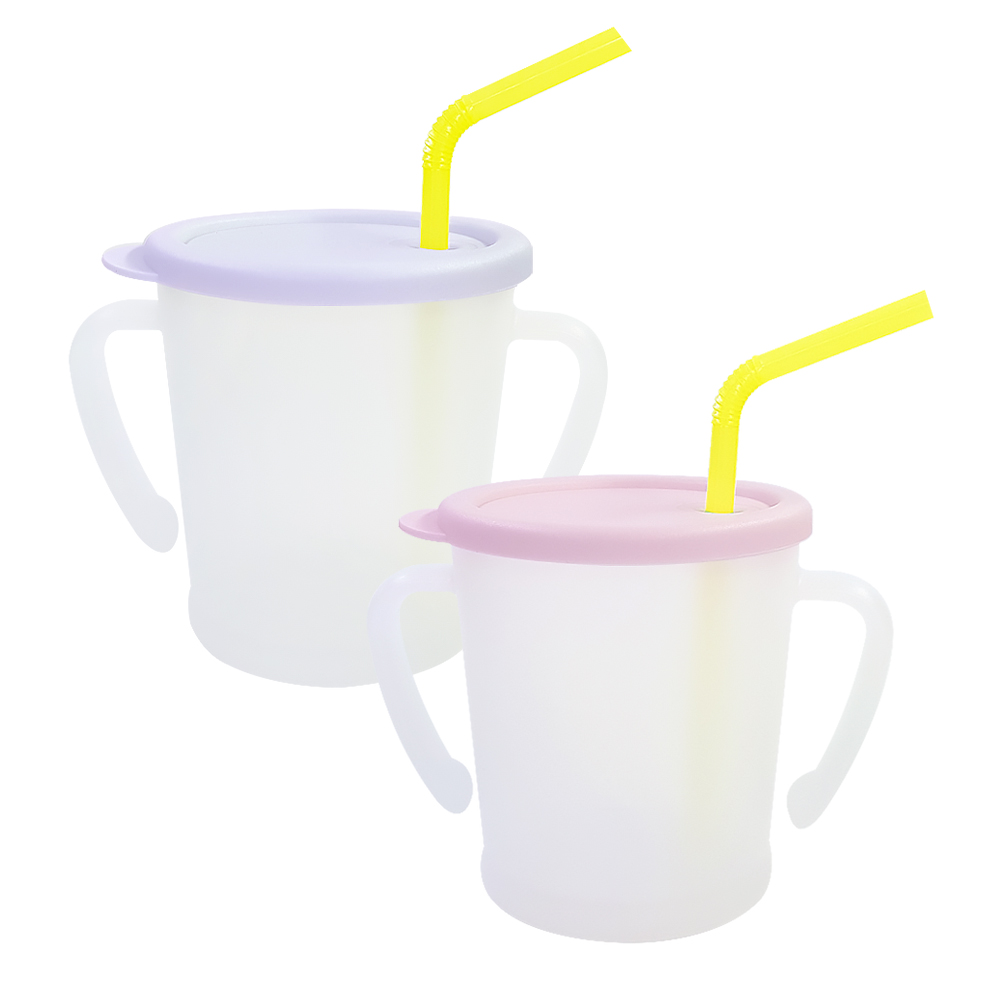 아가프라 유아용 매직 빨대컵 300ml, 1세트, 라벤다+연핑크, 300ml 22,900원