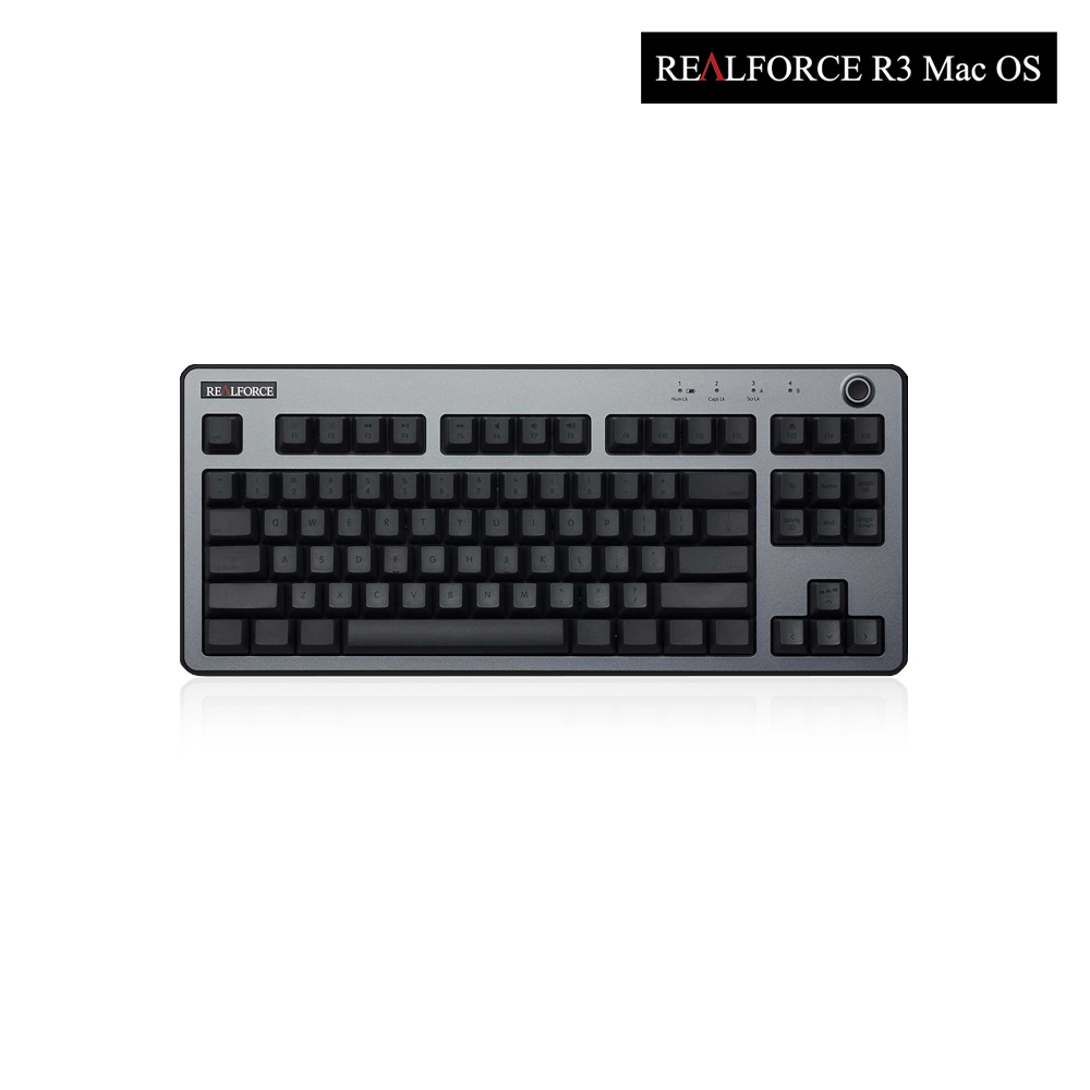 리얼포스 R3 MAC OS 전용 블랙 [국내배송] APC 저소음 텐키리스 토프레 무접점 키보드 (균등 키압 45g) 459,000원