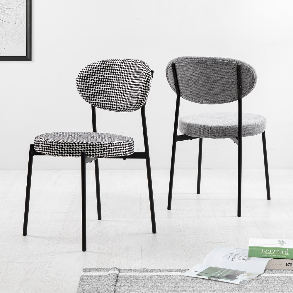 듀이 블랙 체어 인테리어 디자인 카페 주방 식탁 의자, 체크블랙, 1개 53,000원