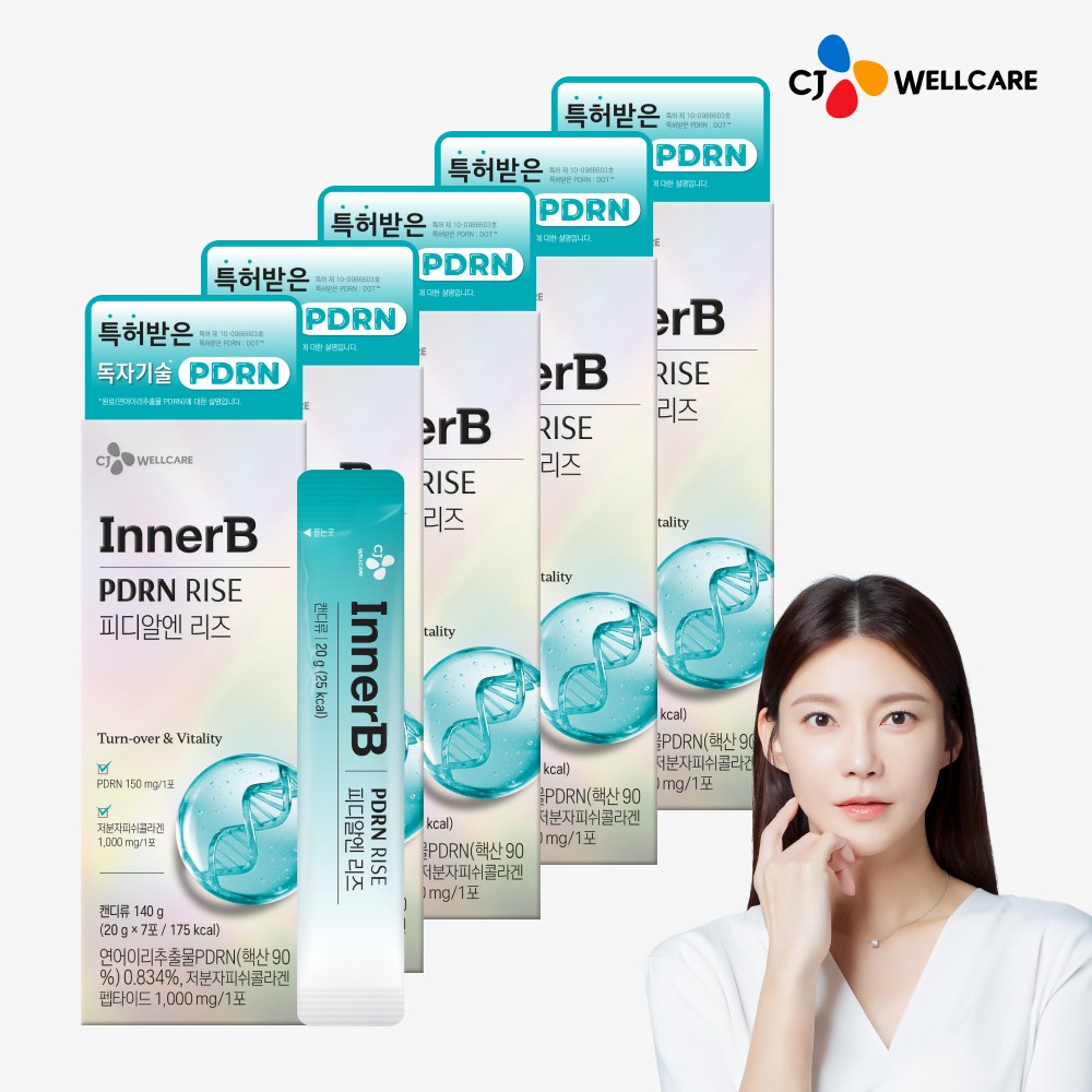 CJ 이너비 먹는 PDRN 150mg 콜라겐 뮤신 차예련의 피디알엔리즈, 5박스, 140g 54,900원