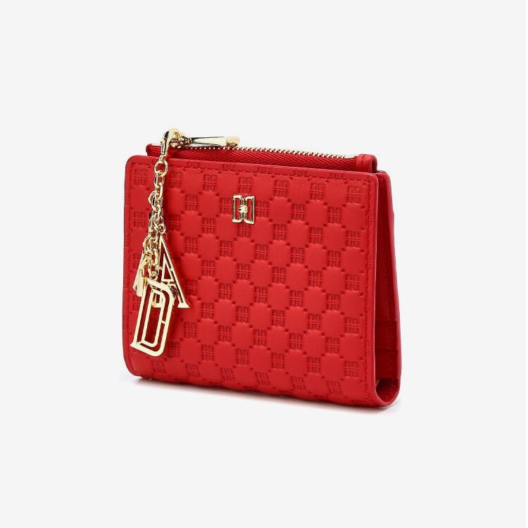 [정품/국내백화점]  닥스 DCWA3E527R2 [LOUIS DD] 레드 DD 로고패턴 소가죽 2단 탑지퍼 반지갑 선물용 가성비 165,250원