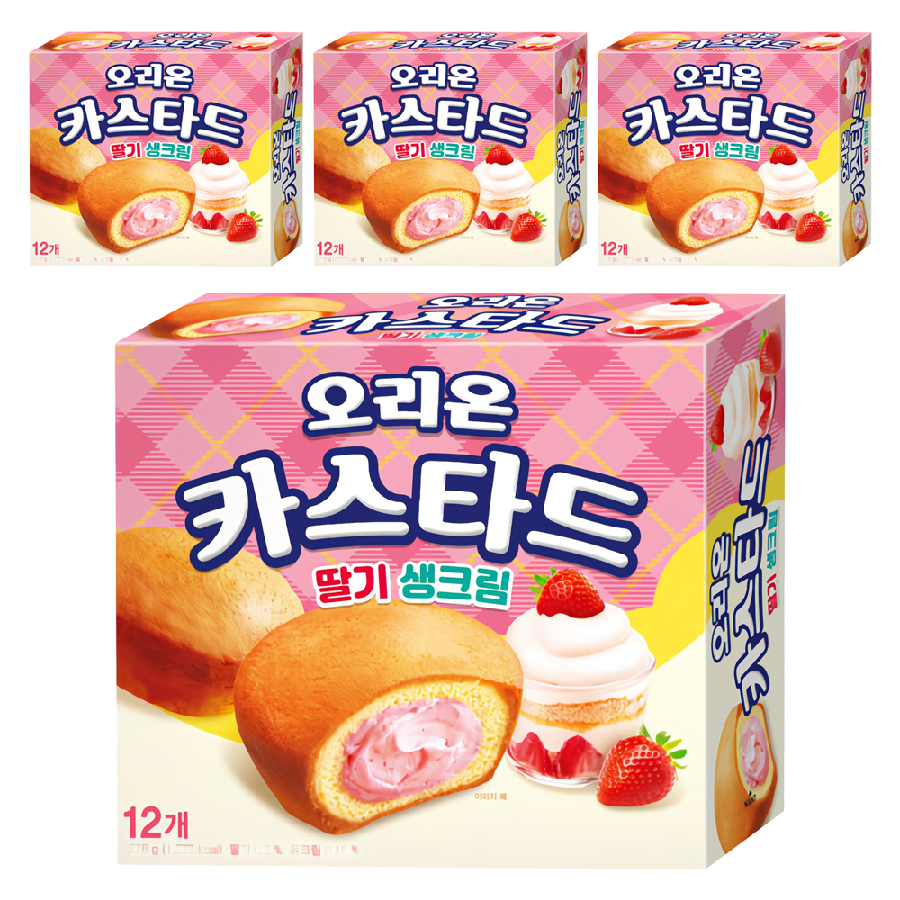 오리온 카스타드 딸기생크림, 276g, 4개 23,170원