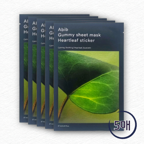 아비브 껌딱지 시트 마스크 어성초 스티커 마스크팩 5매 단위 묶음 16,280원