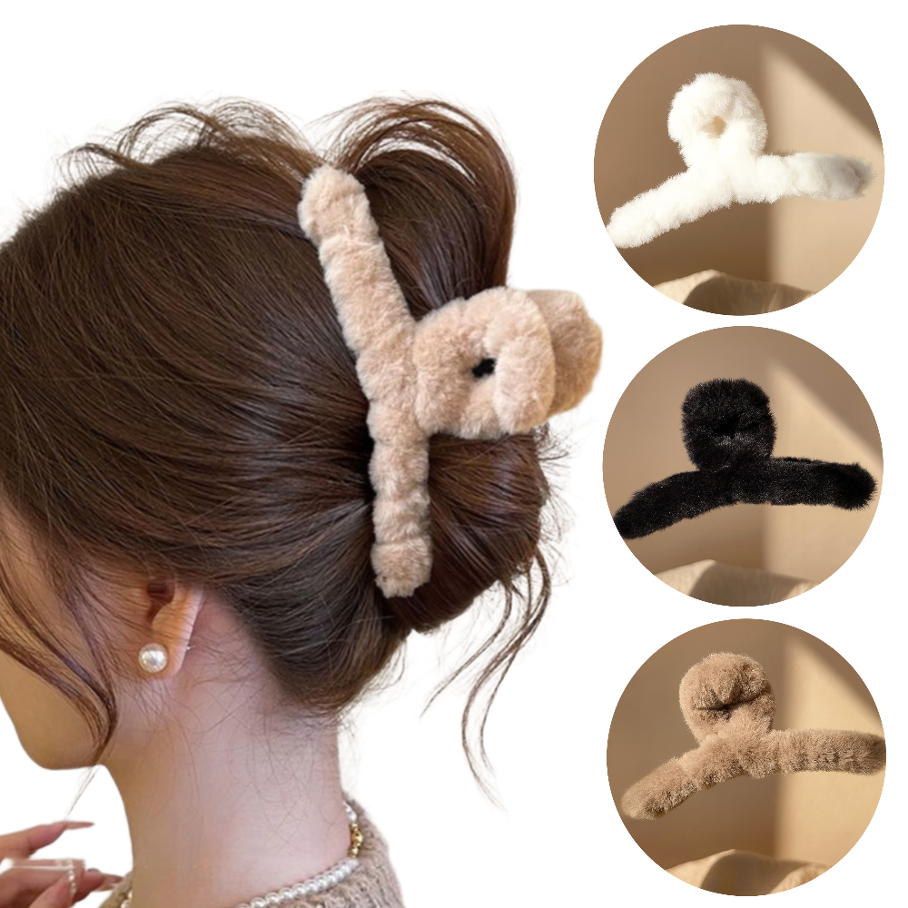 플리브 에코퍼 뽀글이 헤어 빅사이즈 집게핀 3종 5,900원