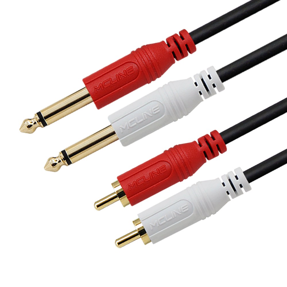맥라인 2모노 6.3/5.5 - RCA 2선 신디 키보드 반주기 믹서 스피커 앰프 오디오 케이블 음향 연결선 McLine MC-PA08 15,000원
