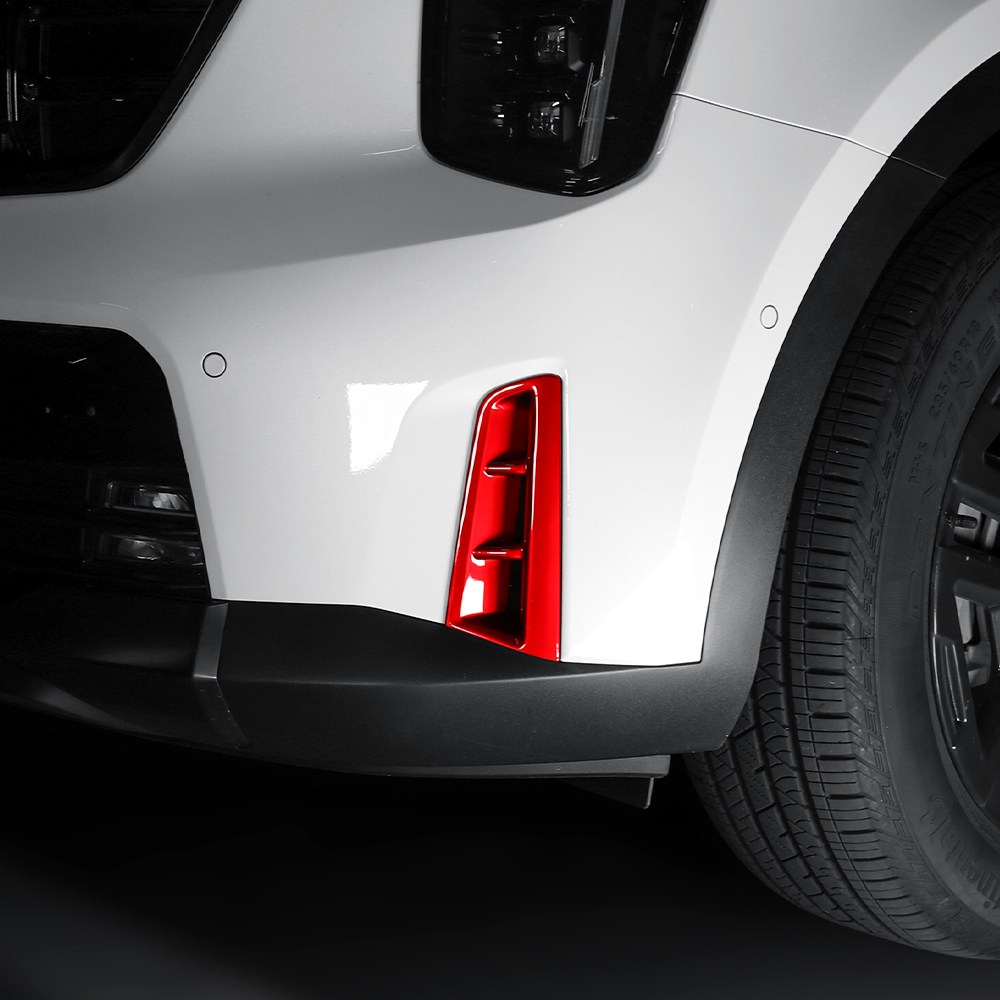 유투카 호환 쏘렌토 MQ4 페이스리프트 차량 용품 전방 에어홀 가니쉬 커버 레드 블랙 카본 몰딩, 기타 19,500원