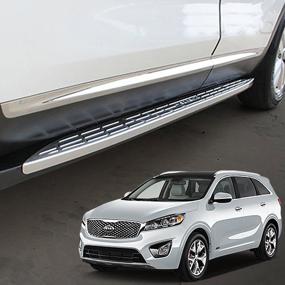 지엠지모터스 올뉴 쏘렌토 자동차 사이드스텝 발받침 차발판 보조발판 사이드스탭 거빈 호환, 기아, 한대분(양쪽스텝 모두)블랙(G-614) 260,000원