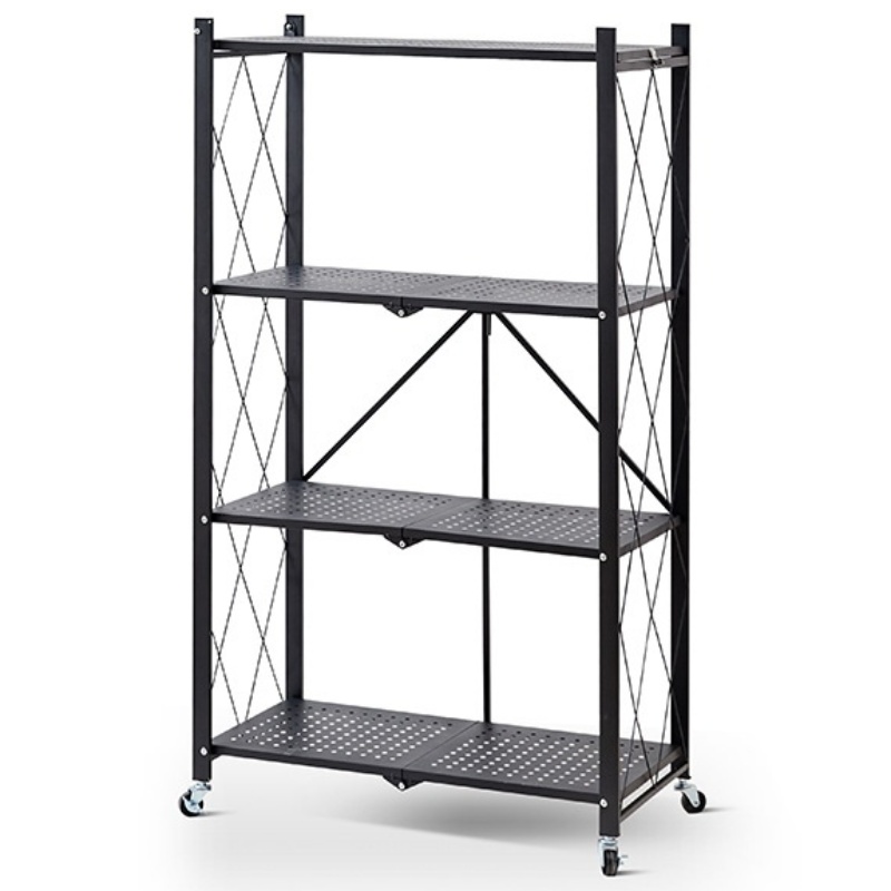 코코데모 접이식 원터치 철제 폴딩 선반, 4단, 블랙 30,700원