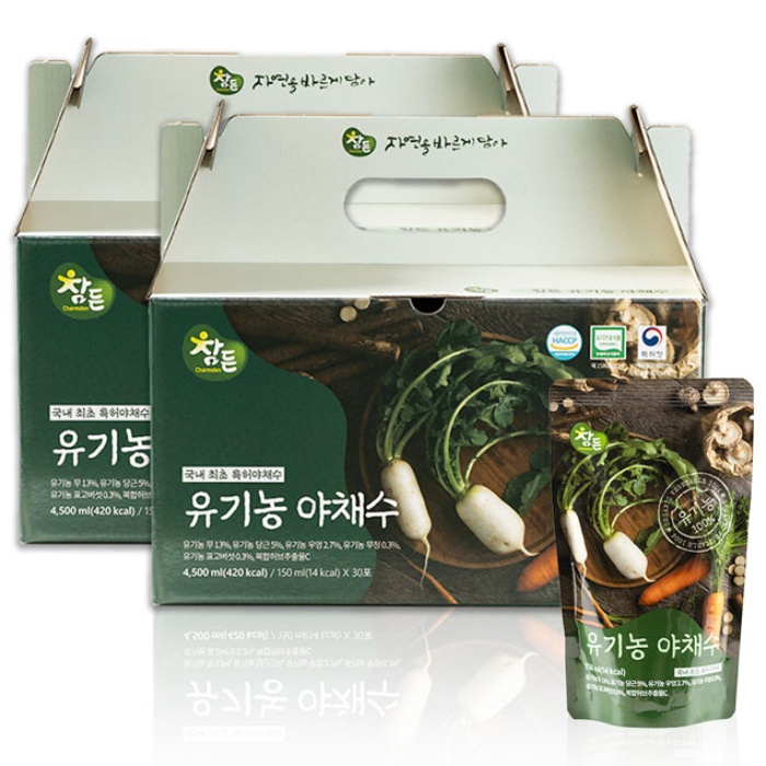 참든 유기농 야채수, 150ml, 60개 60,900원