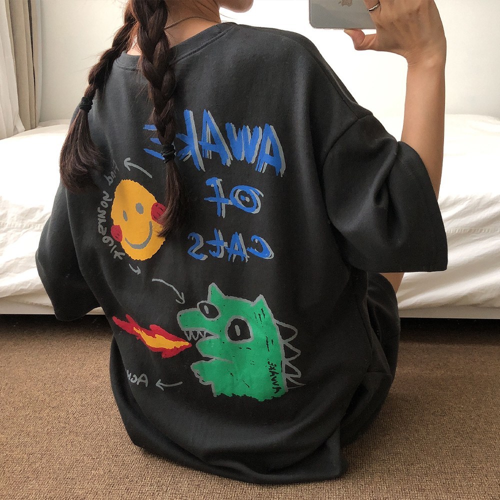 러브앤시티 남녀공용 어웨이크 반바지세트 커플세트 상하의세트 오버핏 반팔티 반바지 트레이닝세트 29,910원