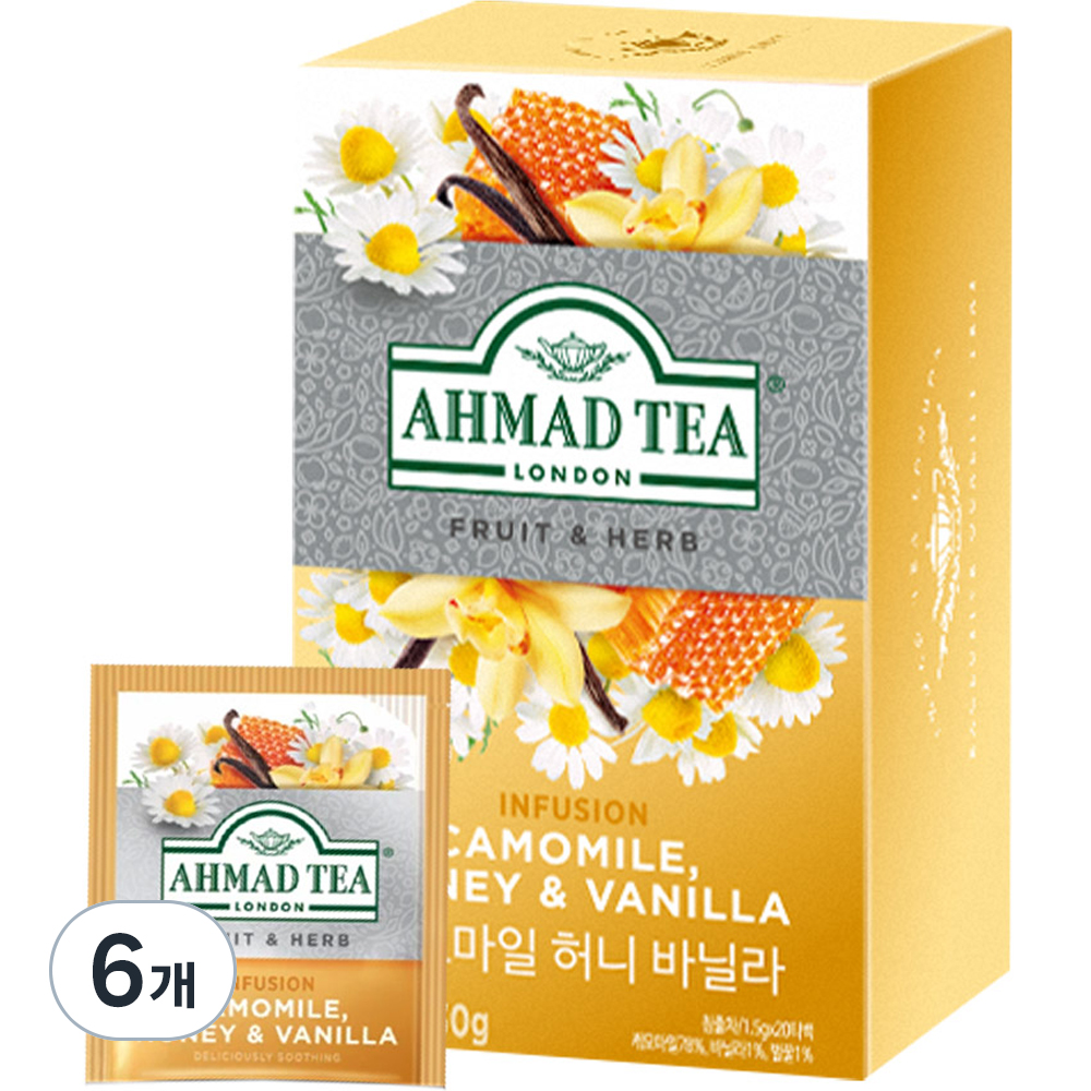 아마드티 캐모마일 허니 바닐라 차, 1.5g, 20개입, 6개 43,500원