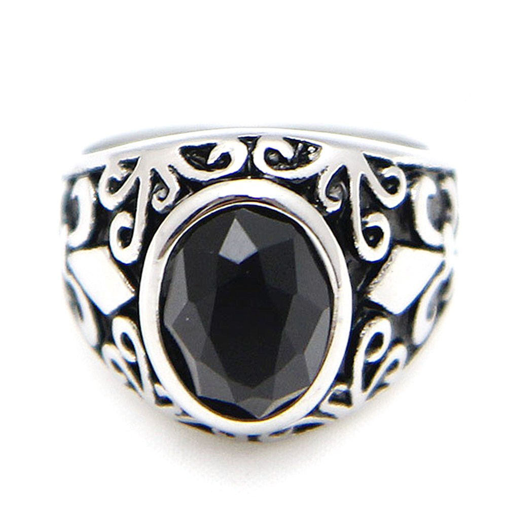 인디라벨 써지컬스틸 블랙스톤 반지 16,600원