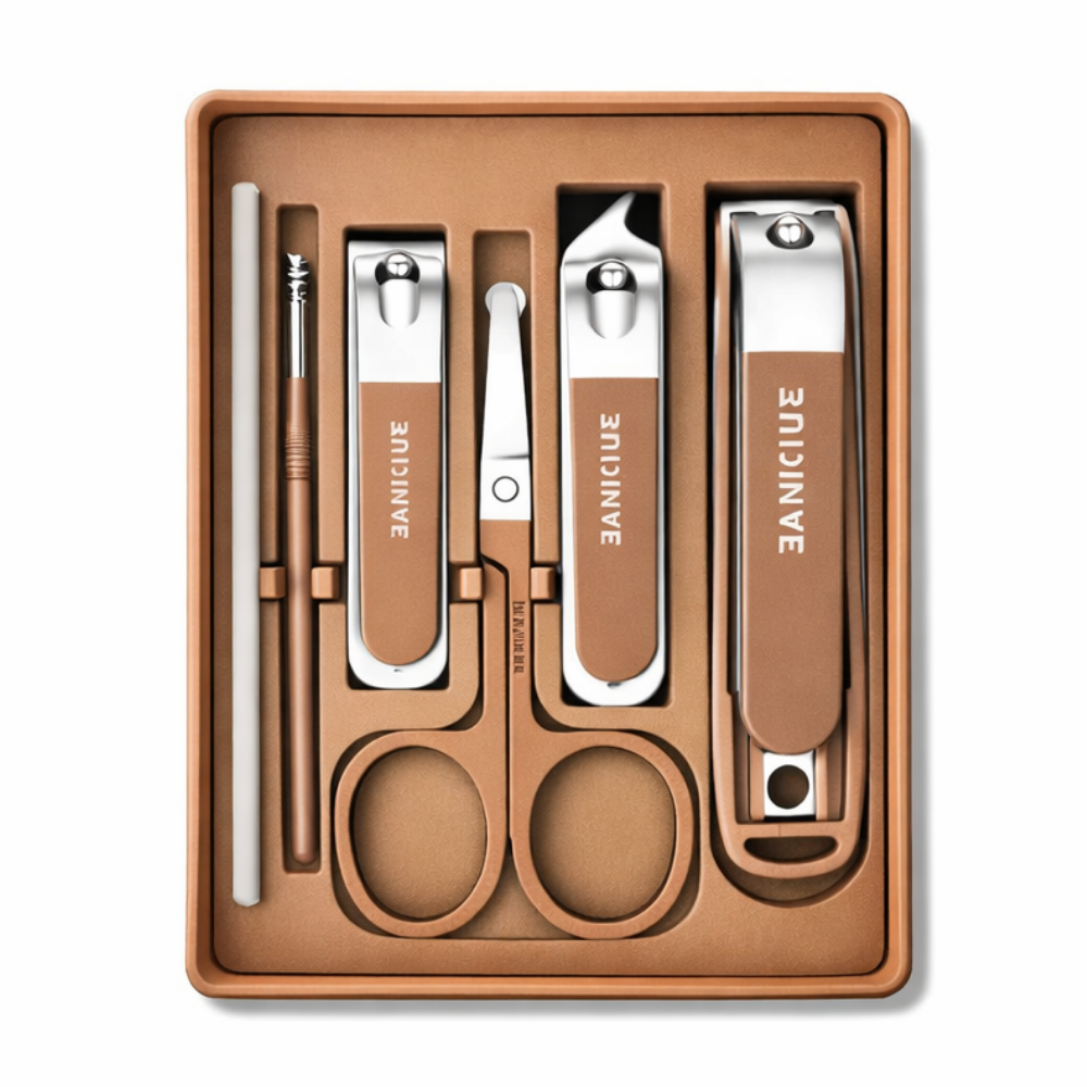 하무브 튀지않는 손톱깎이 귀이개 코털가위, 1세트, 브라운 11,900원