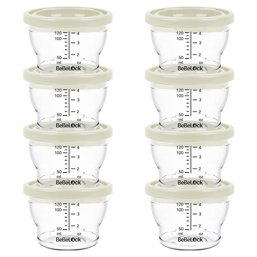베베락 유아용 PP 밀폐 이유식 용기, 120ml, 크림, 8개 11,000원